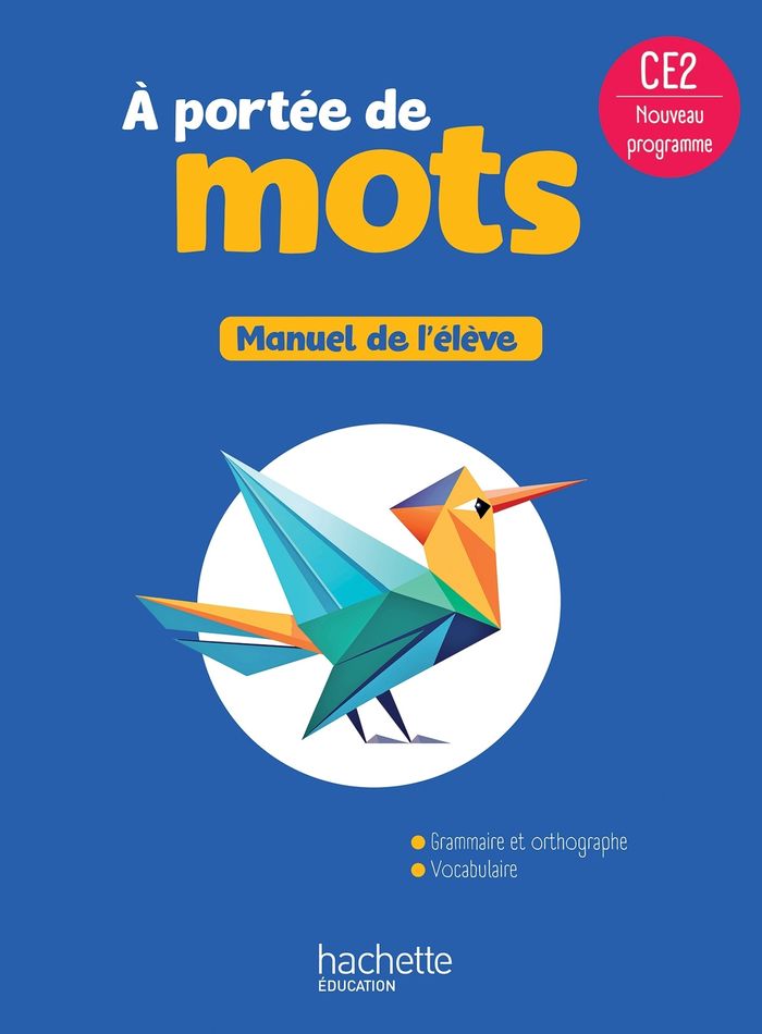 Couverture du livre « À portée de mots : CE2, nouveau programme » de Philippe Bourgouint, librairie Les Contes Infusés à Corte