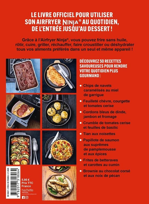 Quatrième de couverture de « Ninja : on peut tout faire à l'airfryer »