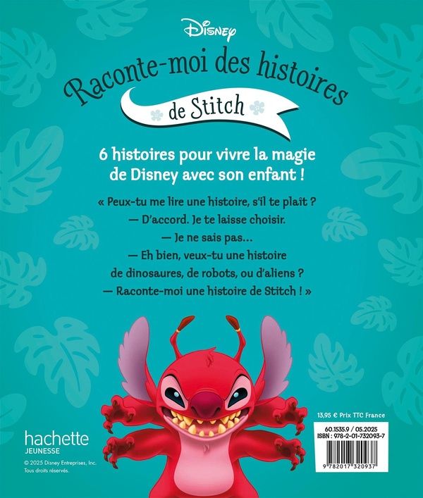 Quatrième de couverture de « Raconte-moi des histoires de Stitch »