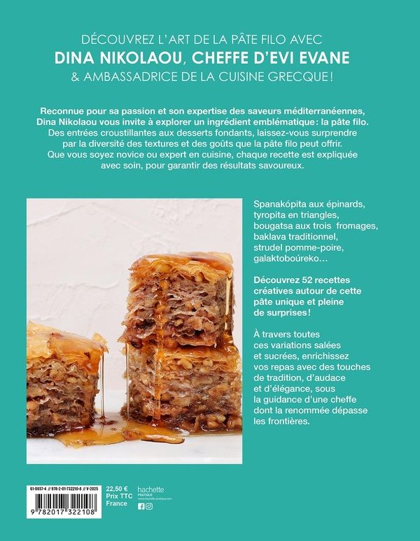 Quatrième de couverture de « Filosophie : 50 variations sucrées et salées autour de la pâte filo »