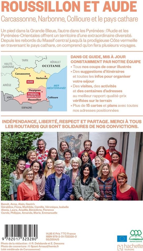 Quatrième de couverture de « Roussillon et Aude : Carcassonne, Narbonne, Collioure et le Pays cathare »