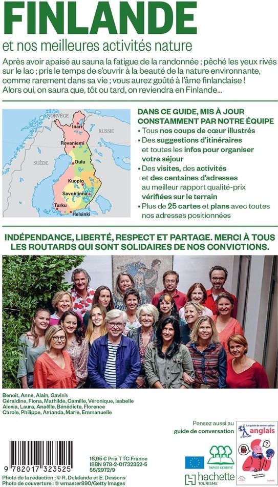 Quatrième de couverture de « Finlande : et nos meilleures activités nature »