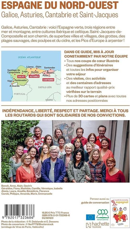 Quatrième de couverture de « Espagne du Nord-Ouest : Galice, Asturies, Cantabrie et Saint-Jacques »