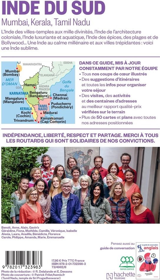 Quatrième de couverture de « Inde du Sud : Mumbai, Kerala, Tamil Nadu »