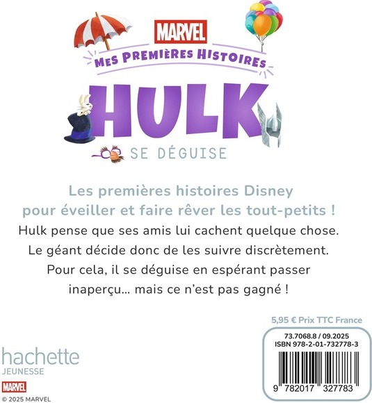Quatrième de couverture de « Hulk se déguise »