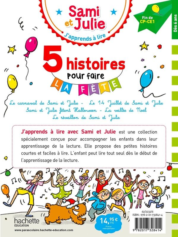 Quatrième de couverture de « 5 histoires pour faire la fête ! »