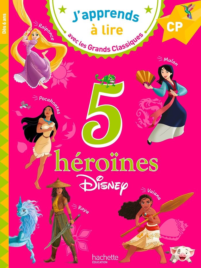 Couverture du livre « 5 héroïnes Disney » de Walt Disney company, librairie Les Contes Infusés à Corte