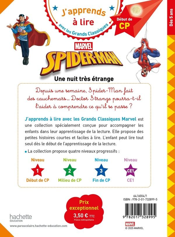 Quatrième de couverture de « Spider-Man : une nuit très étrange »