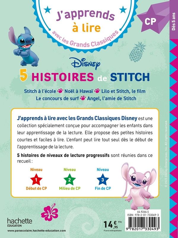 Quatrième de couverture de « Stitch, 5 histoires »