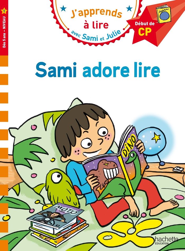Couverture du livre « Sami adore lire » de Sophie de Mullenheim, librairie Les Contes Infusés à Corte
