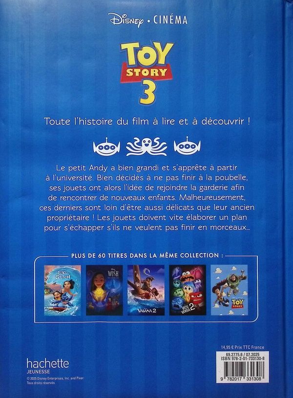 Quatrième de couverture de « Toy story 3 »