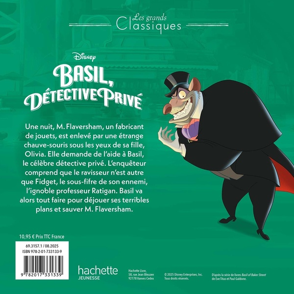 Quatrième de couverture de « Basil, détective privé »