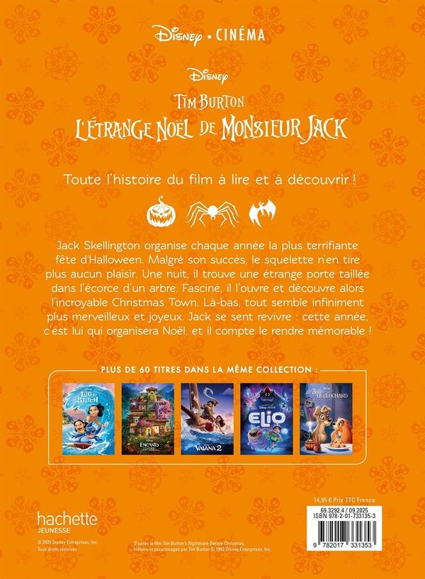 Quatrième de couverture de « L'ETRANGE NOEL DE MONSIEUR JACK - DISNEY CINEMA - DISNEY »