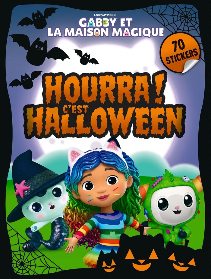 Couverture du livre « GABBY ET LA MAISON MAGIQUE - HOURRA ! C'EST HALLOWEEN », librairie Les Contes Infusés à Corte