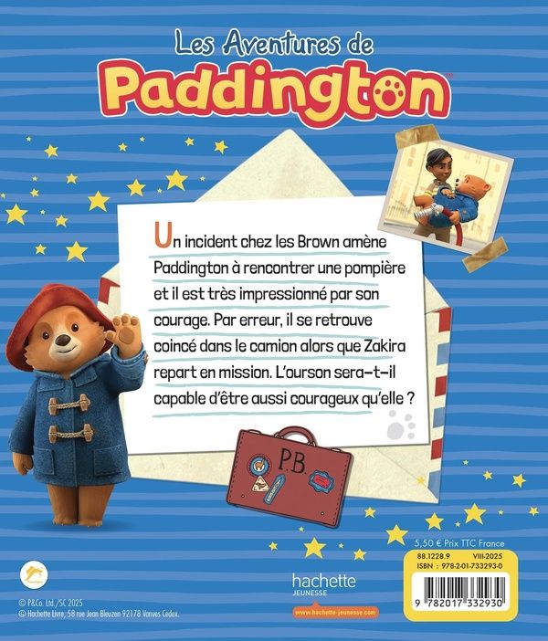 Quatrième de couverture de « Paddington et les pompiers »