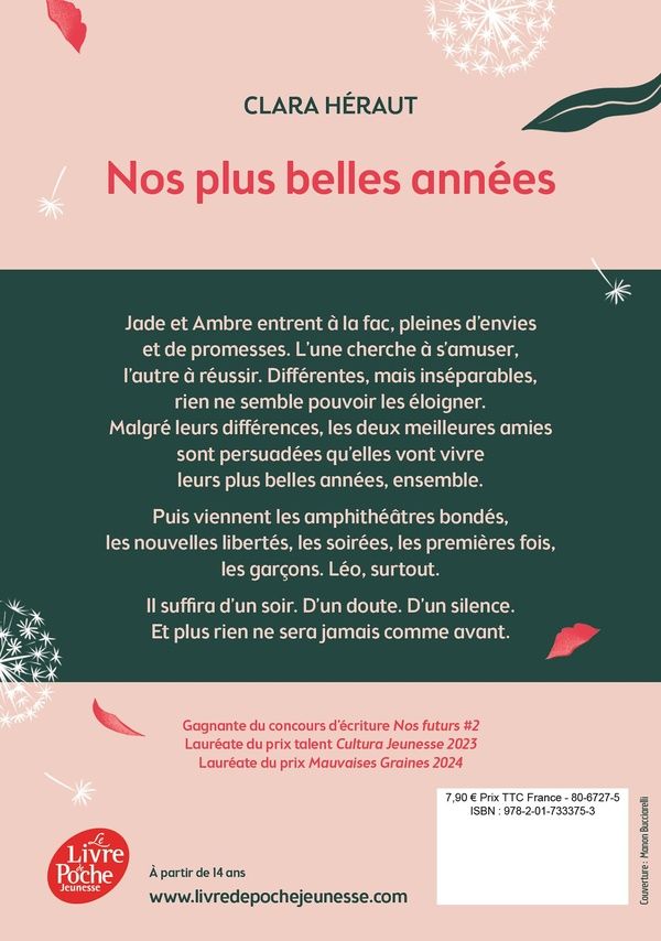 Quatrième de couverture de « NOS PLUS BELLES ANNEES »