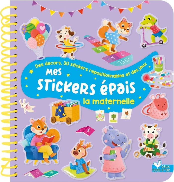 Couverture du livre « MES STICKERS EPAIS - LA MATERNELLE » de Laure Macotta, librairie Les Contes Infusés à Corte