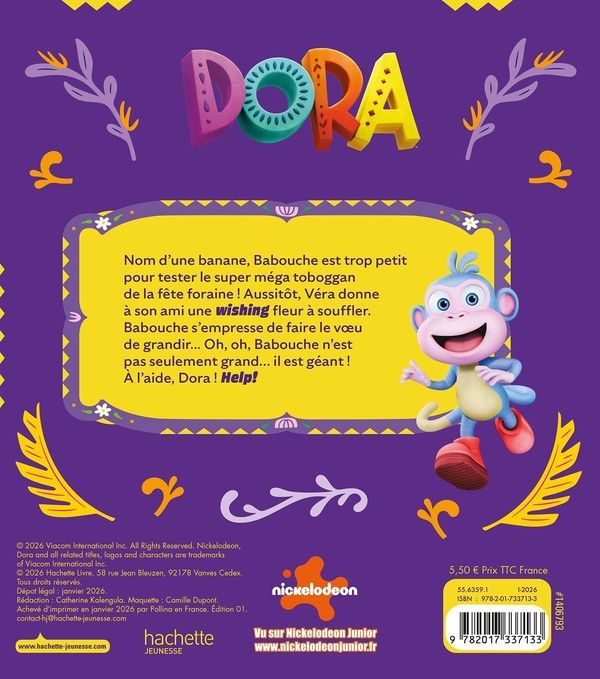 Quatrième de couverture de « Dora - Babouche le géant »