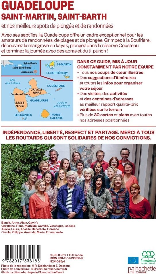 Quatrième de couverture de « Guadeloupe : Saint-Martin, Saint-Barth et nos meilleurs spots de plongée et de randonnées »