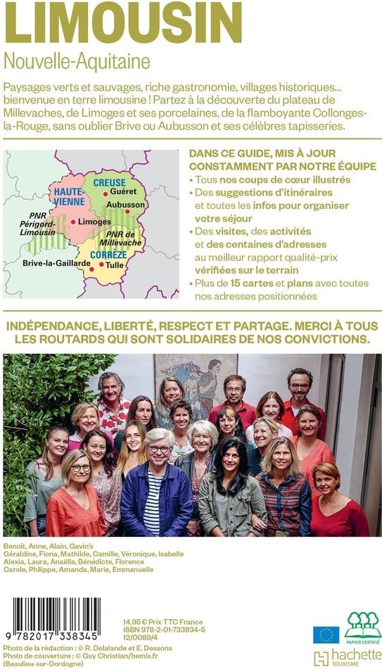 Quatrième de couverture de « Limousin : Nouvelle-Aquitaine »