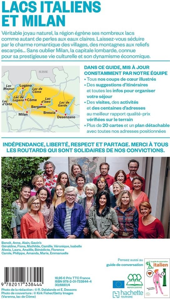 Quatrième de couverture de « Lacs italiens et Milan »