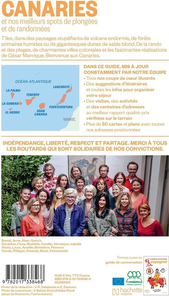 Quatrième de couverture de « Canaries : et nos meilleurs spots de plongées et de randonnées »