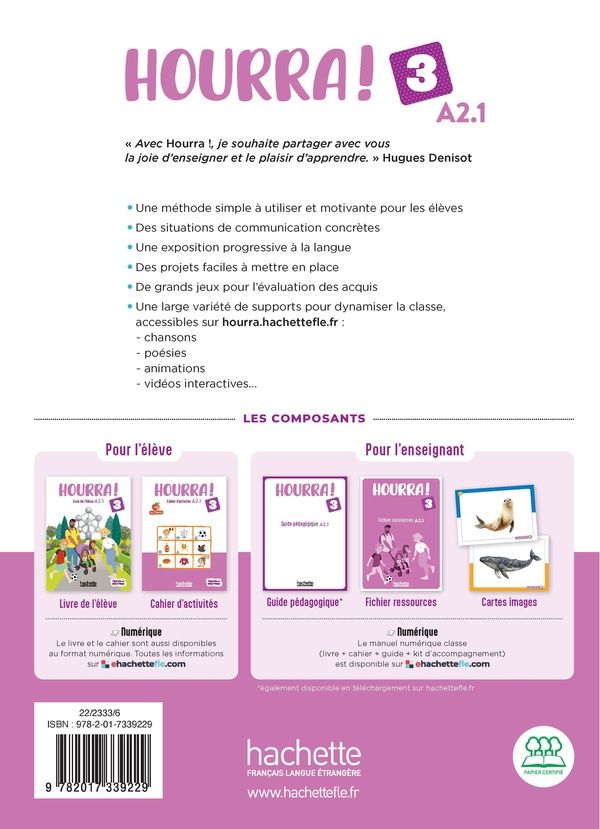 Quatrième de couverture de « Hourra ! »