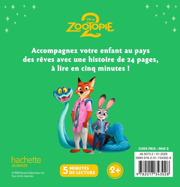 Quatrième de couverture de « Zootopie 2 : l'histoire du film »