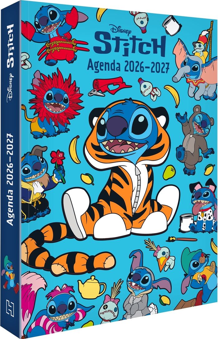 Couverture du livre « STITCH - AGENDA 2026 - 2027 - DISNEY » de Disney, librairie Les Contes Infusés à Corte