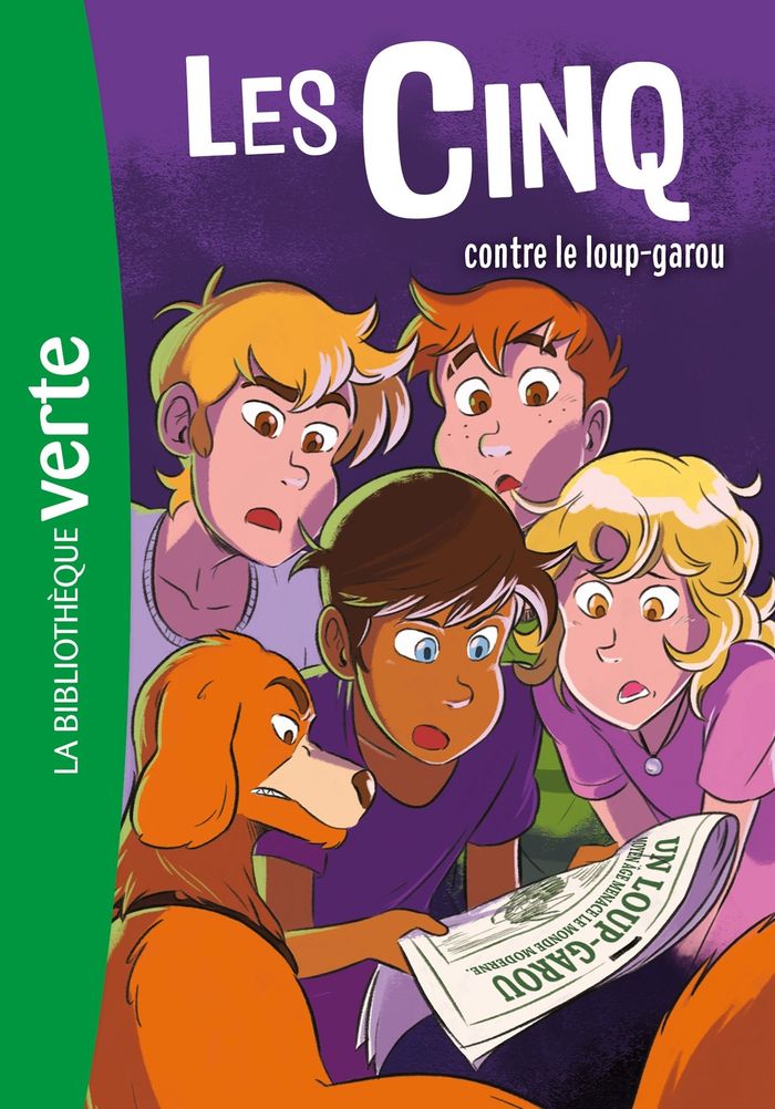 Couverture du livre « Les Cinq contre le loup-garou » de Claude Voilier, librairie Les Contes Infusés à Corte