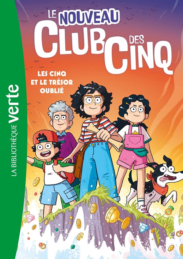 Couverture du livre « Le nouveau Club des Cinq : les Cinq et le trésor oublié » de Chris Smith, librairie Les Contes Infusés à Corte
