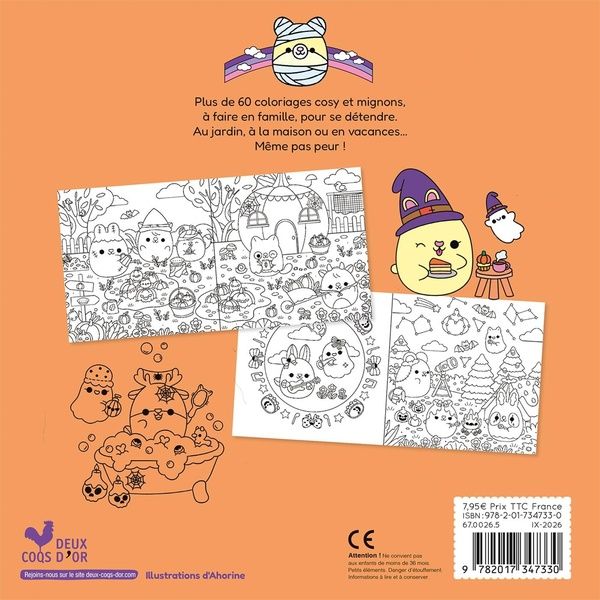 Quatrième de couverture de « MES PETITS AMIS - COLORIAGES - MEME PAS PEUR ! »