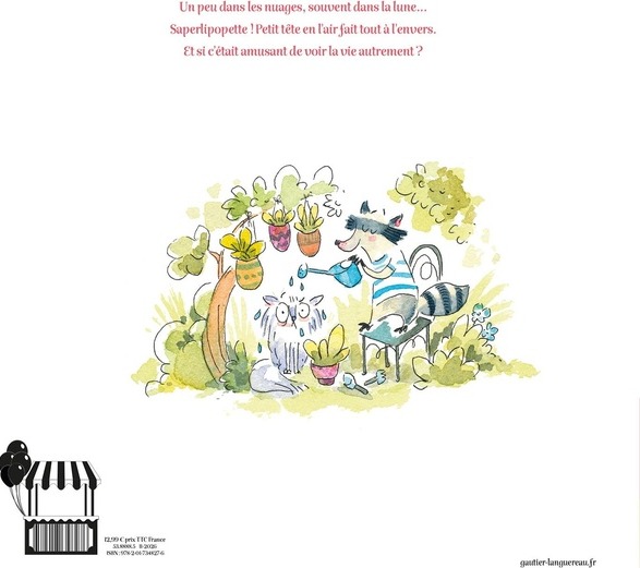Quatrième de couverture de « Petit Tête en l'air »