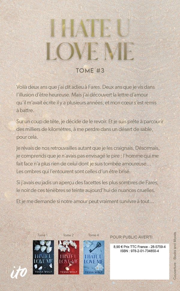 Quatrième de couverture de « I hate u love me »
