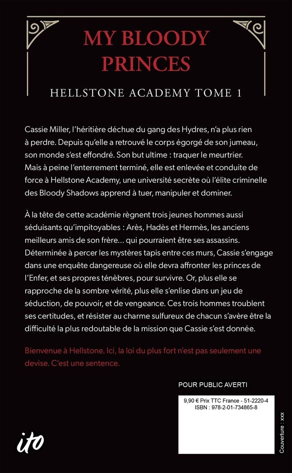 Quatrième de couverture de « My Bloody Princes »