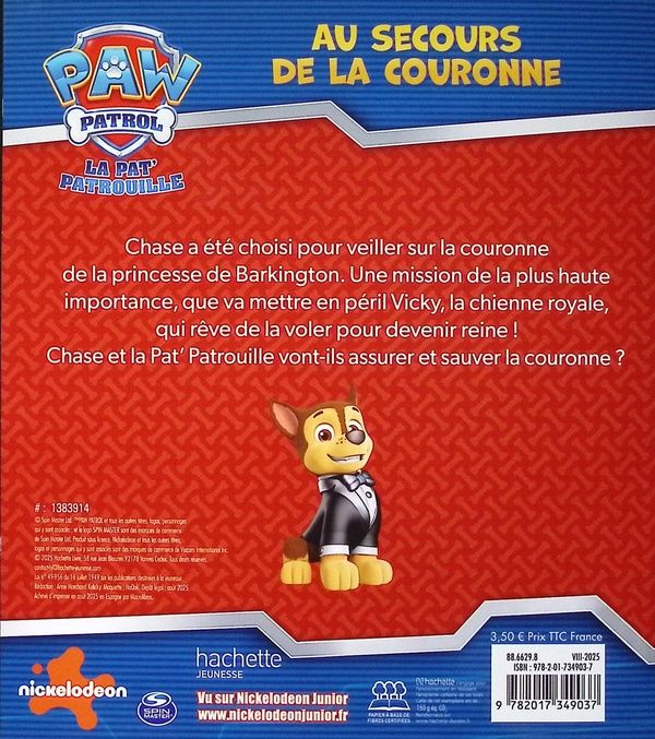 Quatrième de couverture de « Au secours de la couronne »