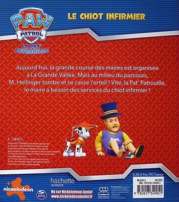 Quatrième de couverture de « Le chiot infirmier »