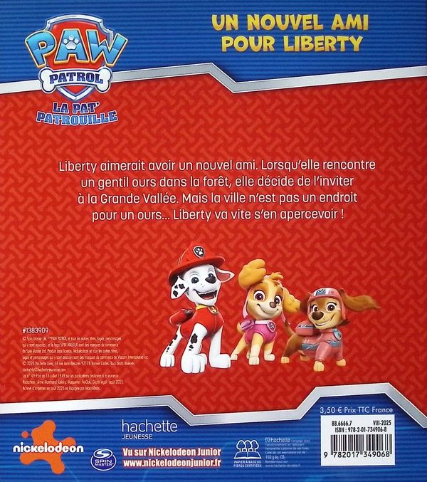 Quatrième de couverture de « Un nouvel ami pour Liberty »