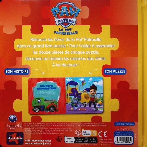 Quatrième de couverture de « Paw patrol, la Pat' patrouille »