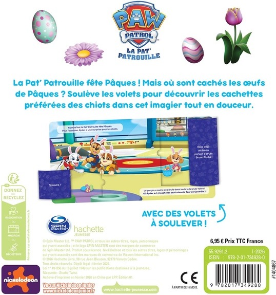 Quatrième de couverture de « Où sont cachés les oeufs de Pâques ? : avec des volets à soulever ! »