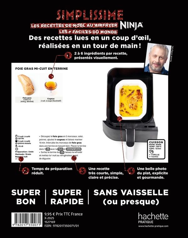 Quatrième de couverture de « Les recettes de Noël au Air fryer Ninja les + faciles du monde »