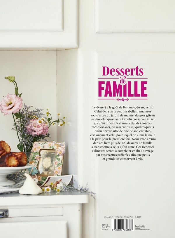 Quatrième de couverture de « Desserts de famille : à transmettre à ceux qu'on aime »