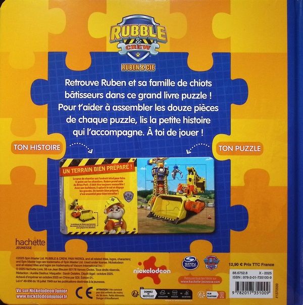 Quatrième de couverture de « Rubble & crew, Ruben & Cie »