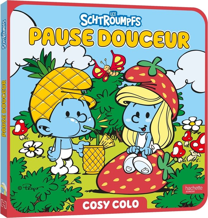 Couverture du livre « LES SCHTROUMPFS - PAUSE DOUCEUR - COSY COLO » de Imps, librairie Les Contes Infusés à Corte