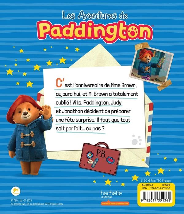 Quatrième de couverture de « Paddington et l'anniversaire surprise »