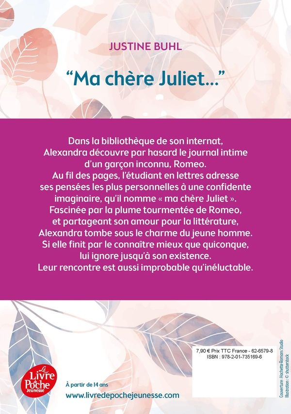 Quatrième de couverture de « MA CHERE JULIET »