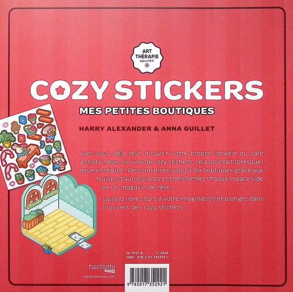 Quatrième de couverture de « COZY STICKERS - MES PETITES BOUTIQUES - CREEZ VOS BOUTIQUES DE REVE AVEC PLUS DE 250 STICKERS ! »
