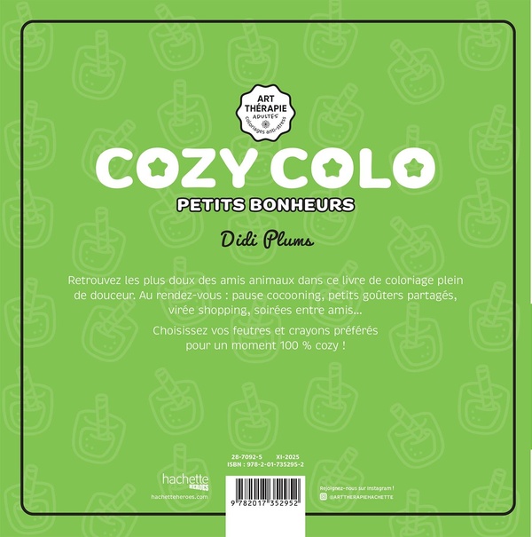 Quatrième de couverture de « COZY COLO DIDI PLUMS : PETITS BONHEURS »