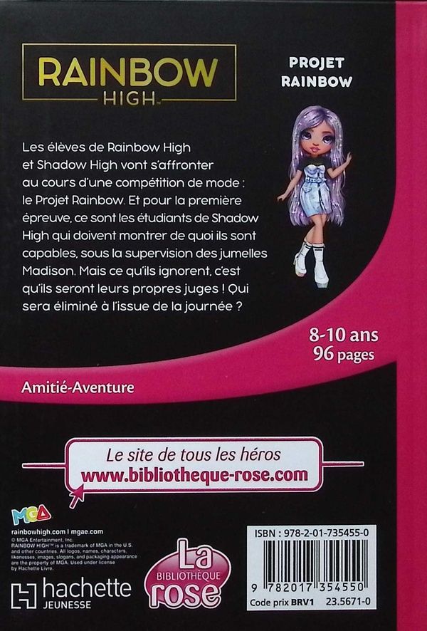 Quatrième de couverture de « Projet Rainbow »