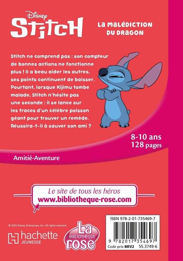 Quatrième de couverture de « Stitch ! : La malédiction du dragon »